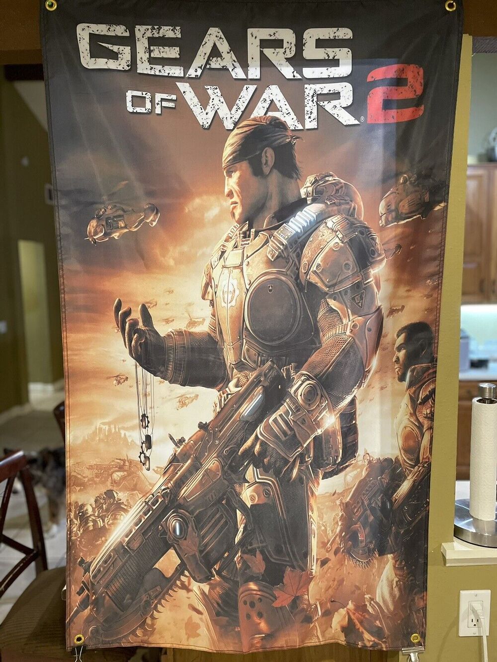 Gears Of War 2 5ft Flag Microsoft XBOX 360 2008 Poster GOW